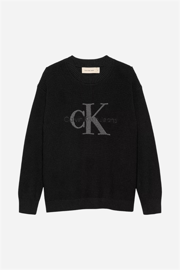 Calvin Klein Towelling Stitch Sweater - Black